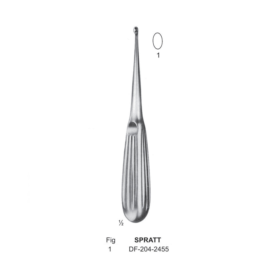 Spratt Bone Curettes, Fig.1, 17cm  (DF-204-2455) by Dr. Frigz