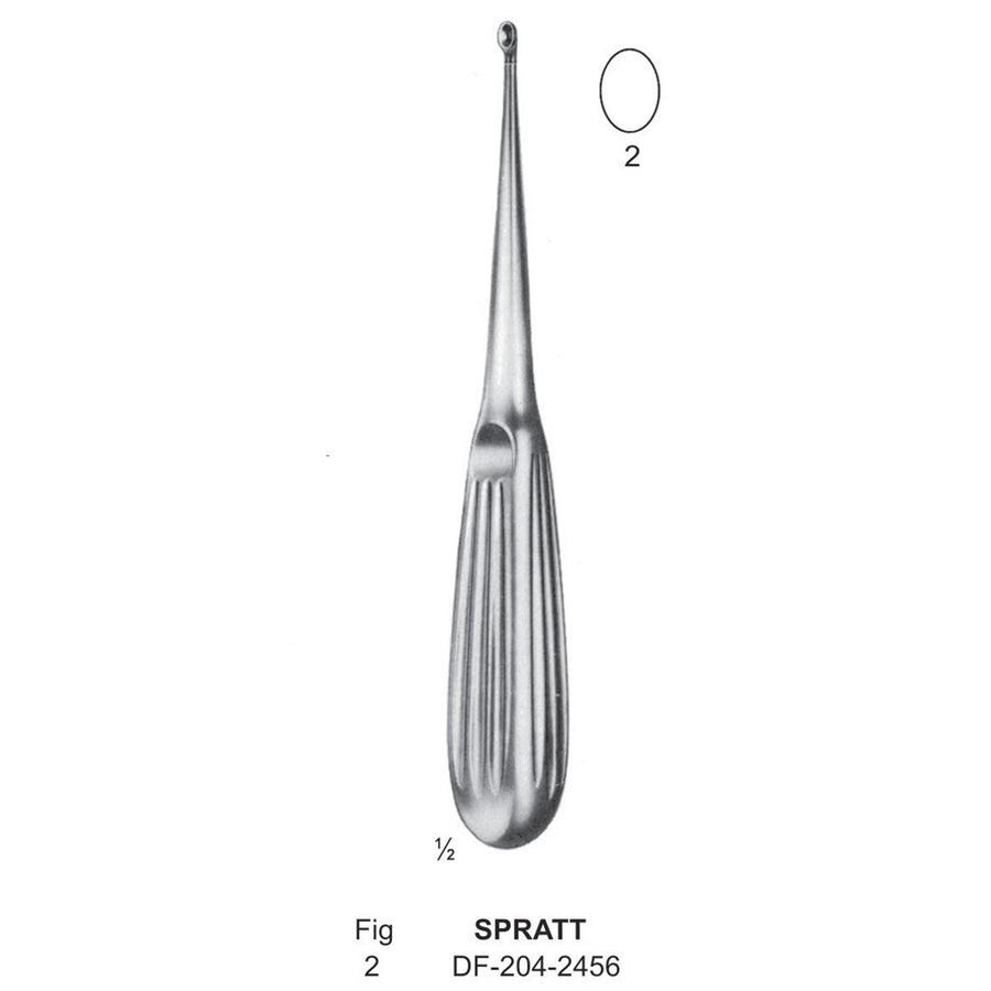 Spratt Bone Curettes, Fig.2, 17cm  (DF-204-2456) by Dr. Frigz