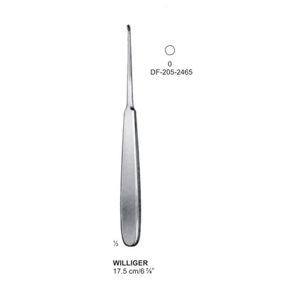 Williger Bone Curettes, 17.5cm , Round (DF-205-2465)