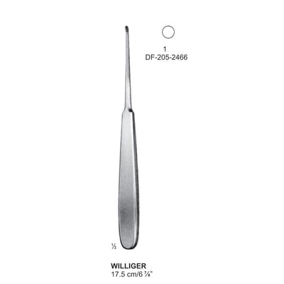 Williger Bone Curettes, 17.5cm , Round (DF-205-2466)