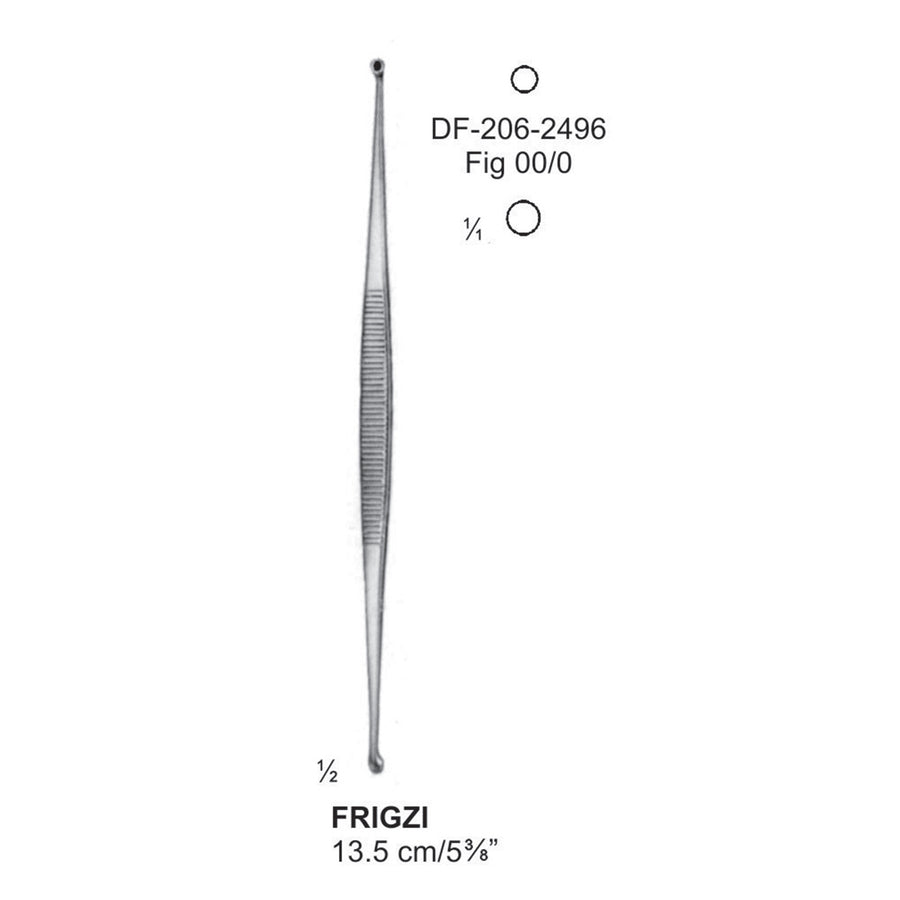 Frigzi Bone Curettes, Fig.00/0, Round/Round 13.5cm  (DF-206-2496) by Dr. Frigz