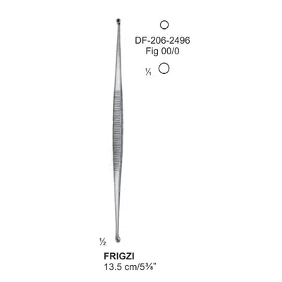 Frigzi Bone Curettes, Fig.00/0, Round/Round 13.5cm  (DF-206-2496)