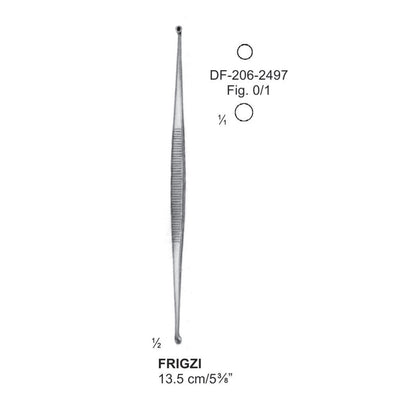 Frigzi Bone Curettes, Fig.0/1, Round/Round 13.5cm  (DF-206-2497)