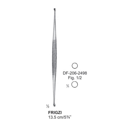 Frigzi Bone Curettes, Fig.1/2, Round/Round 13.5cm  (DF-206-2498)