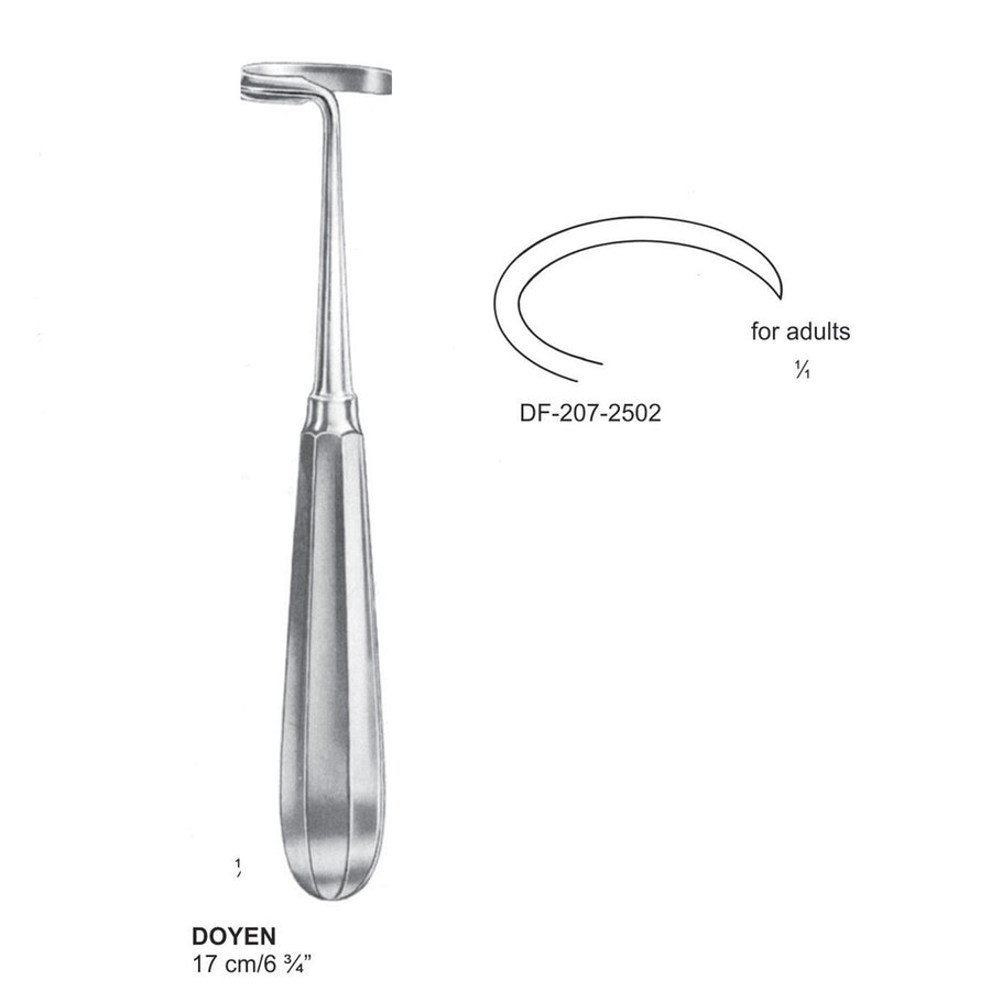Doyen Periosteal Right Curve, For Adults, 17cm (DF-207-2502) by Dr. Frigz