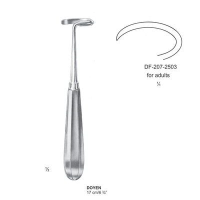Doyen Periosteal Left Curve, For Adults, 17cm (DF-207-2503) by Dr. Frigz