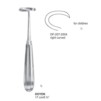 Doyen Periosteal Right Curve, For Children, 17cm (DF-207-2504)