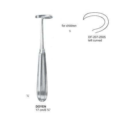Doyen Periosteal Left Curve, For Children, 17cm (DF-207-2505) by Dr. Frigz