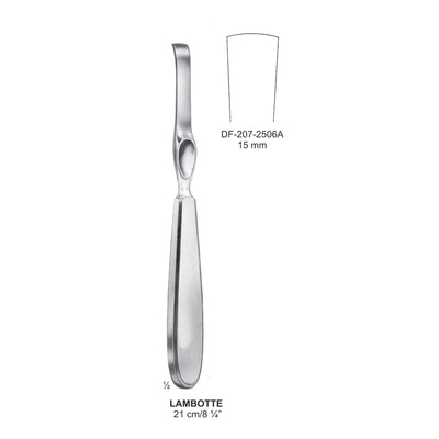 Lambotte Periosteal Elevators 21Cm, 15mm (DF-207-2506A) by Dr. Frigz