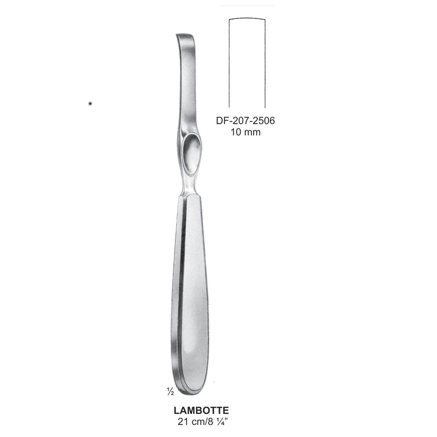 Lambotte Periosteal Elevators 21Cm, 10mm (DF-207-2506) by Dr. Frigz