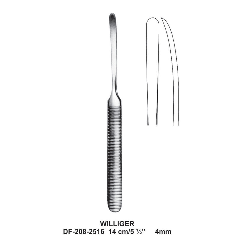 Williger Raspatory, 4mm ,  14cm  (DF-208-2516) by Dr. Frigz