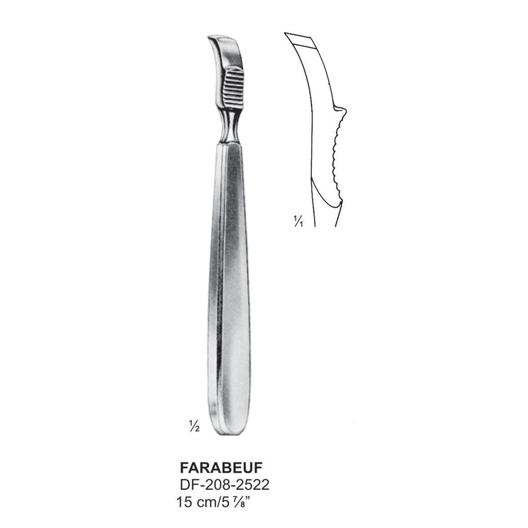 Farabeuf Raspatory Curved  15cm  (DF-208-2522) by Dr. Frigz