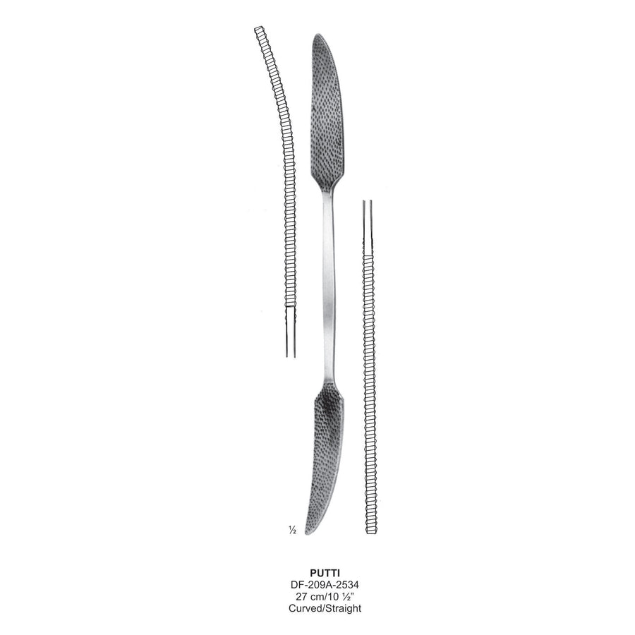 Putti Bone Raspatory 27cm Curved/Straight (DF-209A-2534) by Dr. Frigz