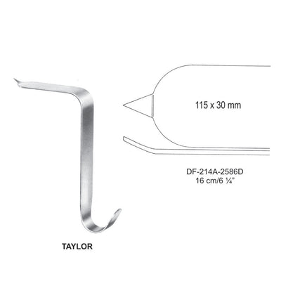 Taylor Bone Lever Spinal Retractors, 16Cm, 115X30mm (DF-214A-2586D)
