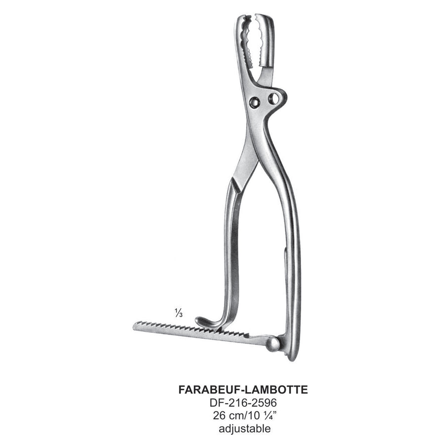 Farrabeuf-Lambotte Bone Holding Forceps With Ratchet 26cm  (DF-216-2596) by Dr. Frigz