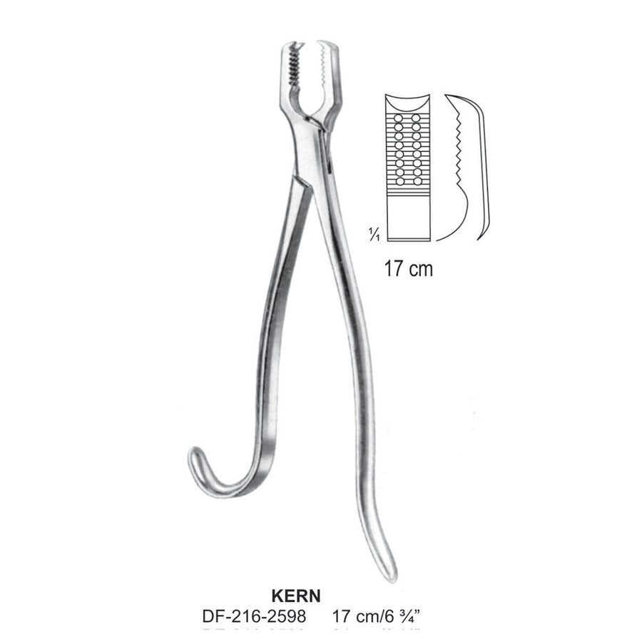 Kern Bone Holding Forceps Without Ratchet 17cm  (DF-216-2598) by Dr. Frigz