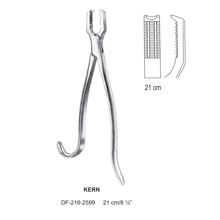 Kern Bone Holding Forceps Without Ratchet 21cm  (DF-216-2599) by Dr. Frigz