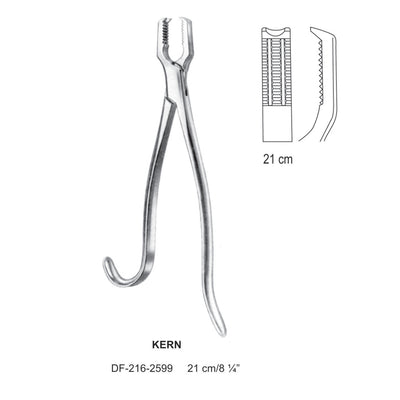 Kern Bone Holding Forceps Without Ratchet 21cm  (DF-216-2599) by Dr. Frigz