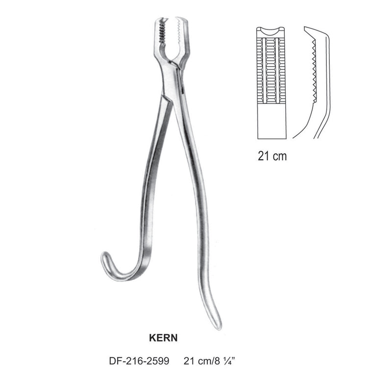 Kern Bone Holding Forceps Without Ratchet 21cm  (DF-216-2599) by Dr. Frigz