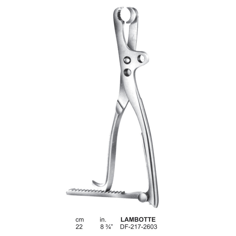 Lambotte Bone Holding Forceps Adjustable 22cm  (DF-217-2603) by Dr. Frigz