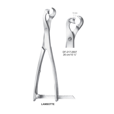 Lambotte Bone Holding Forcep 26 cm , 13mm (DF-217-2607) by Dr. Frigz