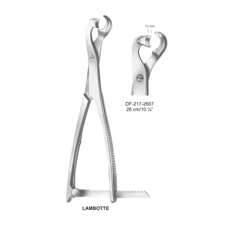 Lambotte Bone Holding Forcep 26 cm , 13mm (DF-217-2607) by Dr. Frigz