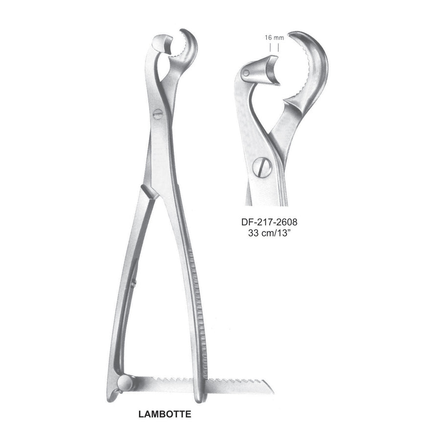 Lambotte Bone Holding Forcep 33 cm , 16mm (DF-217-2608) by Dr. Frigz