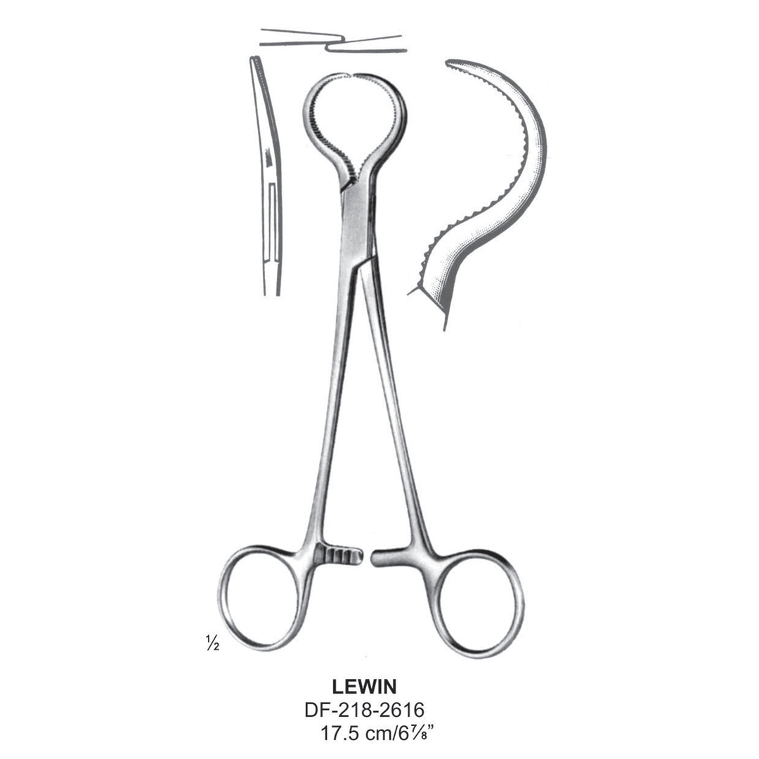 Lewin Bone Holding Forceps 17cm Serrated Jaws  (DF-218-2616) by Dr. Frigz