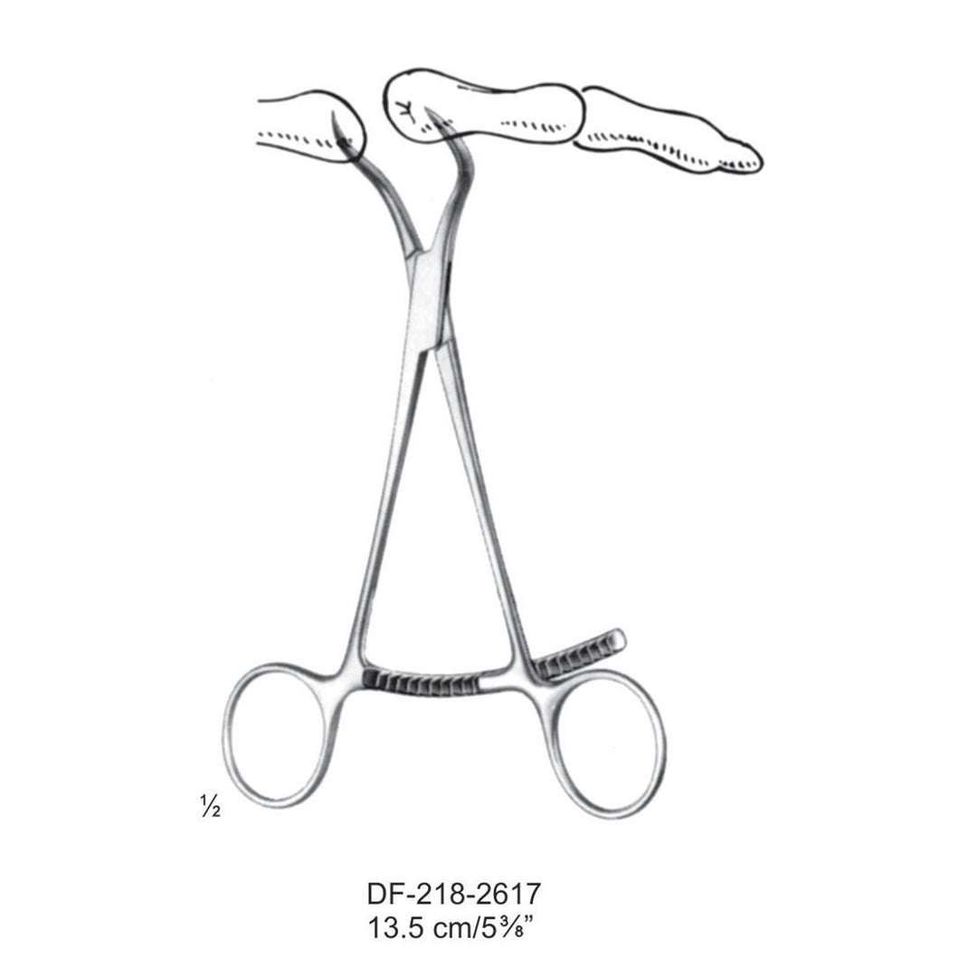 Bone Holding Forceps Extra Long Ratchet 13.5cm (DF-218-2617) by Dr. Frigz