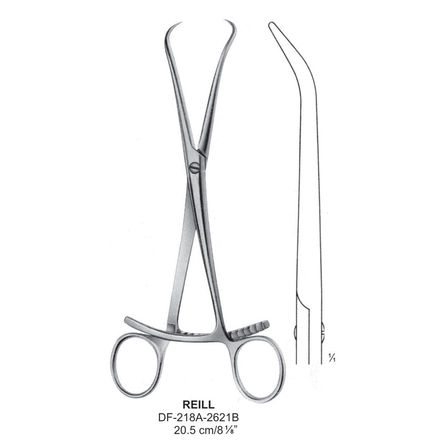 Reill Reposition Forceps 20.5cm , Long Ratchet (DF-218A-2621B) by Dr. Frigz