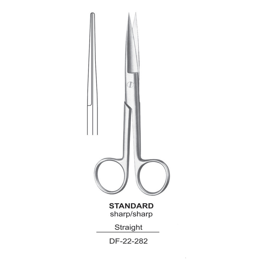 Standard Operating Scissors, Straight, Sharp-Sharp, 11.5cm  (DF-22-282) by Dr. Frigz
