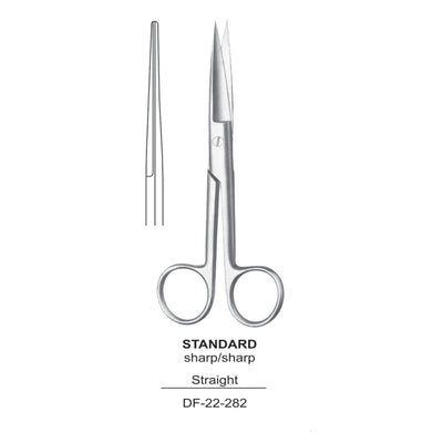 Standard Operating Scissors, Straight, Sharp-Sharp, 11.5cm (DF-22-282)