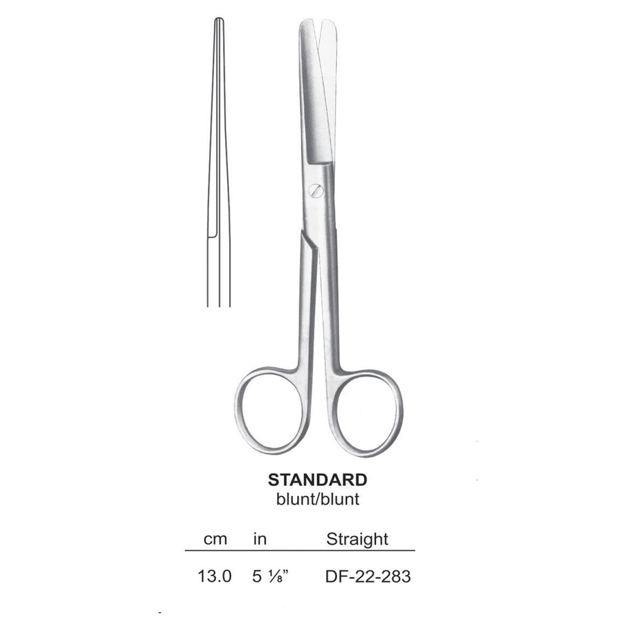 Standard Operating Scissors, Straight, Blunt-Blunt, 13cm  (DF-22-283) by Dr. Frigz