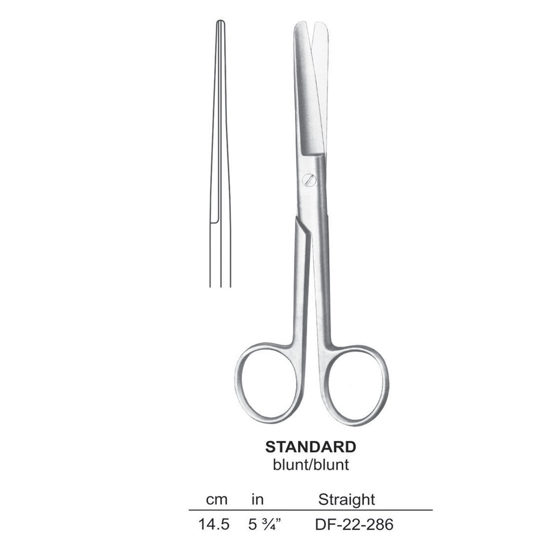 Standard Operating Scissors, Straight, Blunt-Blunt, 14.5cm  (DF-22-286) by Dr. Frigz