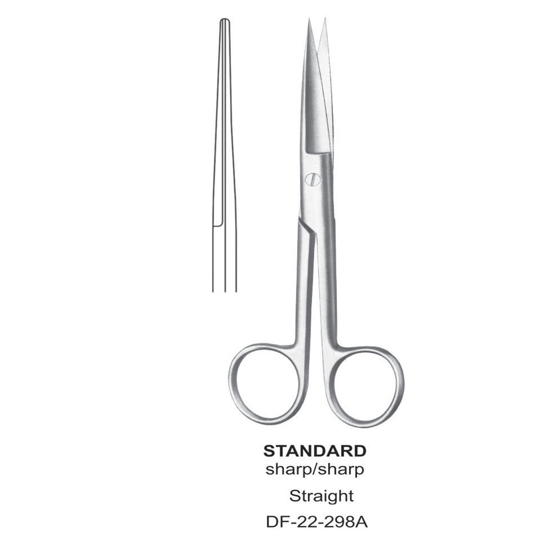 Standard Operating Scissors, Straight, Sharp-Sharp, 20cm  (DF-22-298A) by Dr. Frigz