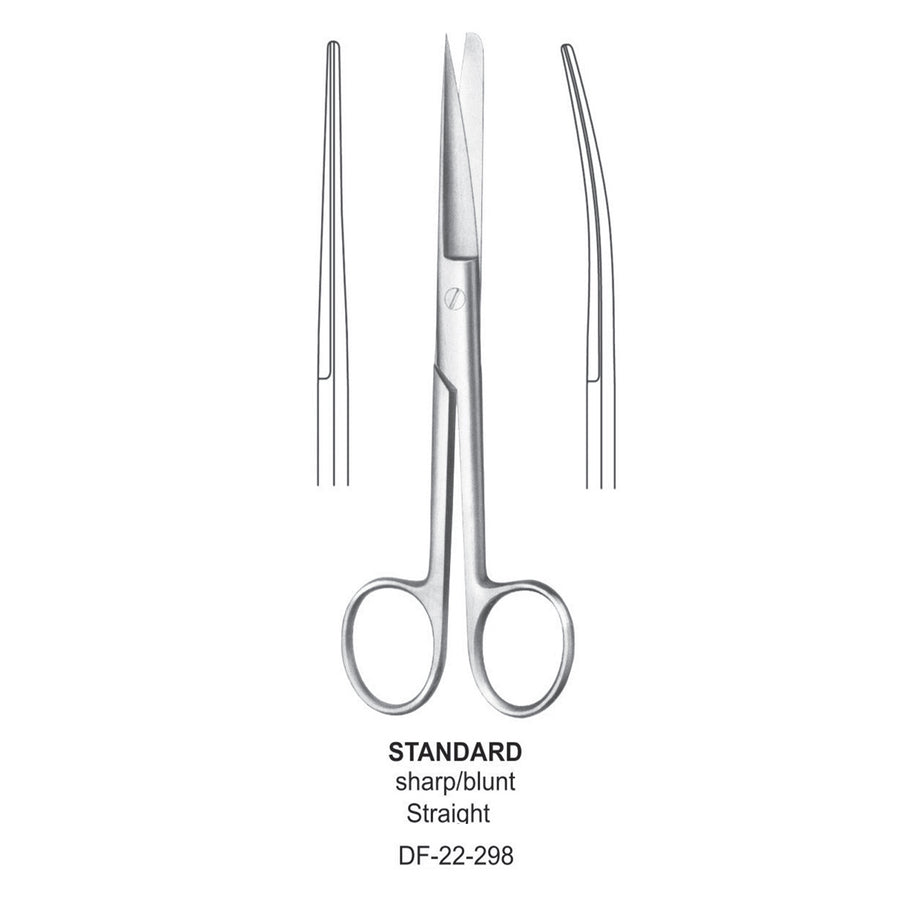 Standard Operating Scissors, Straight, Sharp-Blunt, 20cm  (DF-22-298) by Dr. Frigz