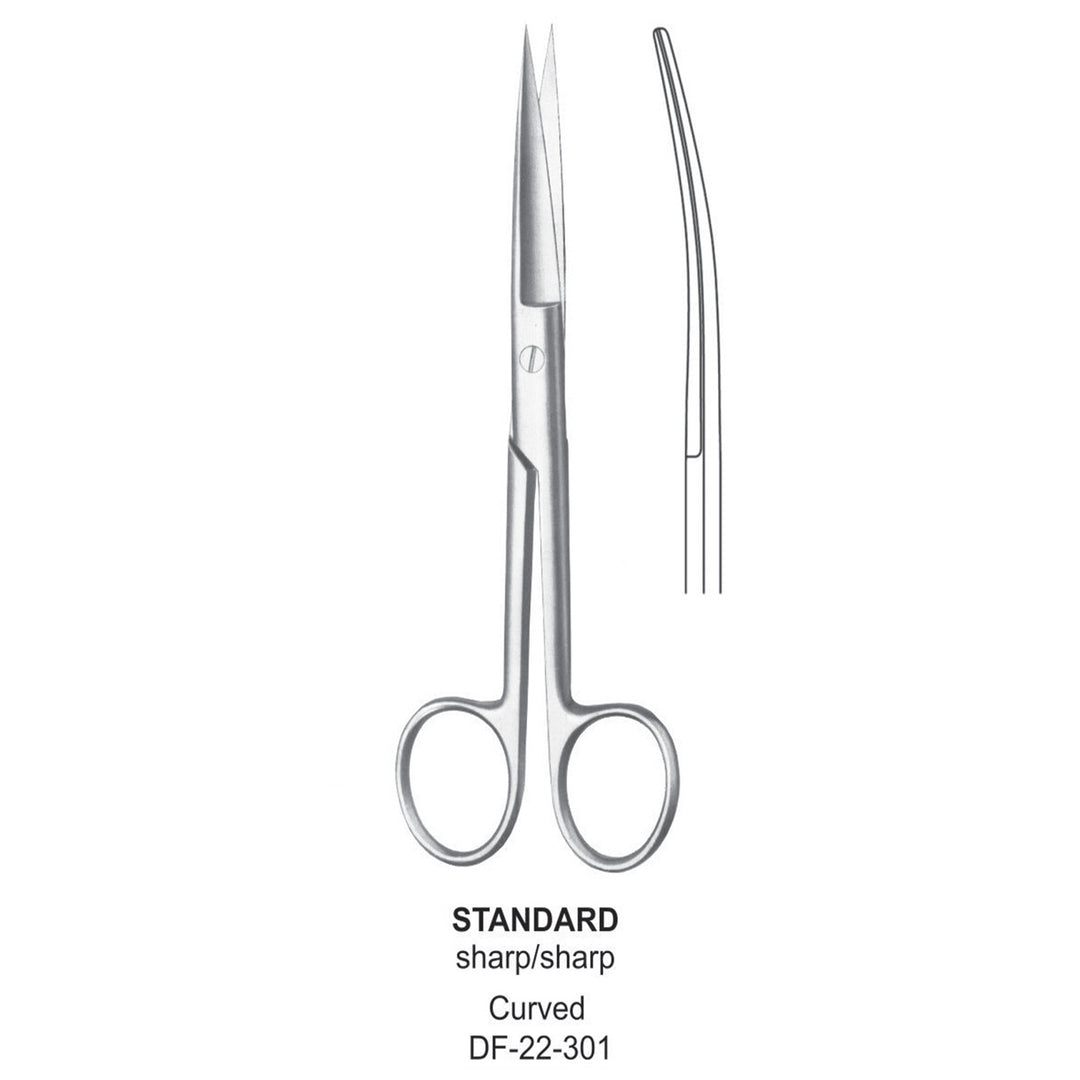 Standard Operating Scissors, Curved, Sharp-Sharp, 11.5cm  (DF-22-301) by Dr. Frigz