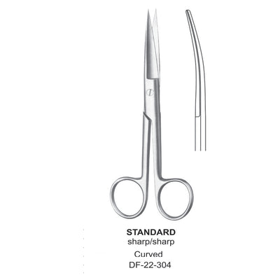 Standard Operating Scissors, Curved, Sharp-Sharp, 13cm (DF-22-304)