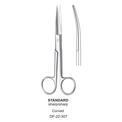 Standard Operating Scissors, Curved, Sharp-Sharp, 14.5cm (DF-22-307)