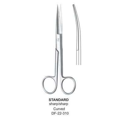 Standard Operating Scissors, Curved, Sharp-Sharp, 15.5cm (DF-22-310)