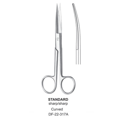 Standard Operating Scissors, Curved, Sharp-Sharp, 20cm  (DF-22-317A) by Dr. Frigz