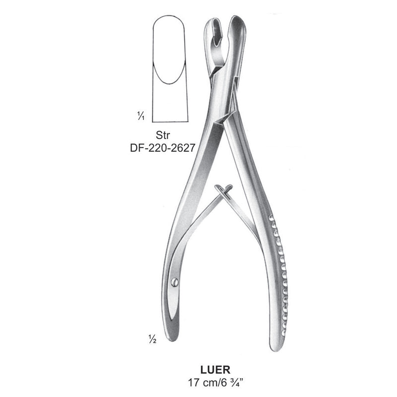 Luer Bone Rongeurs  Straight 17cm  (DF-220-2627) by Dr. Frigz