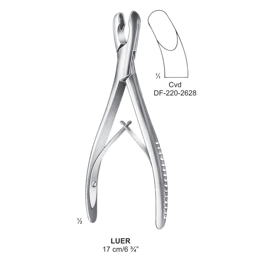 Luer Bone Rongeurs  Curved 17cm  (DF-220-2628) by Dr. Frigz