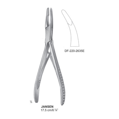 Jansen Bone Rongeurs Light Curved 17.5 cm  (DF-220-2635E)