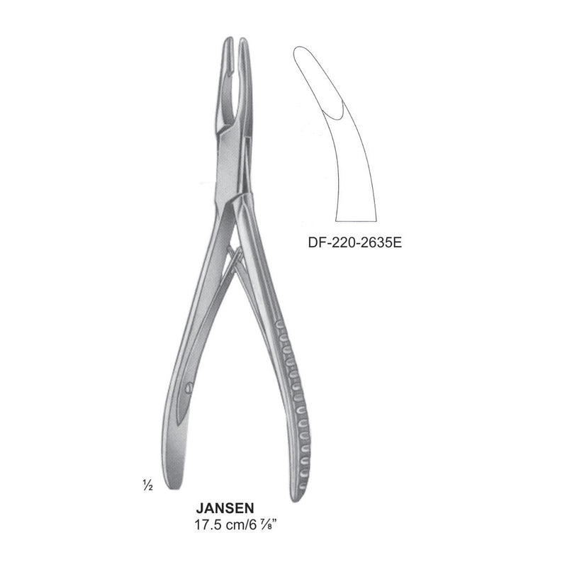 Jansen Bone Rongeurs Light Curved 17.5 cm  (DF-220-2635E) by Dr. Frigz