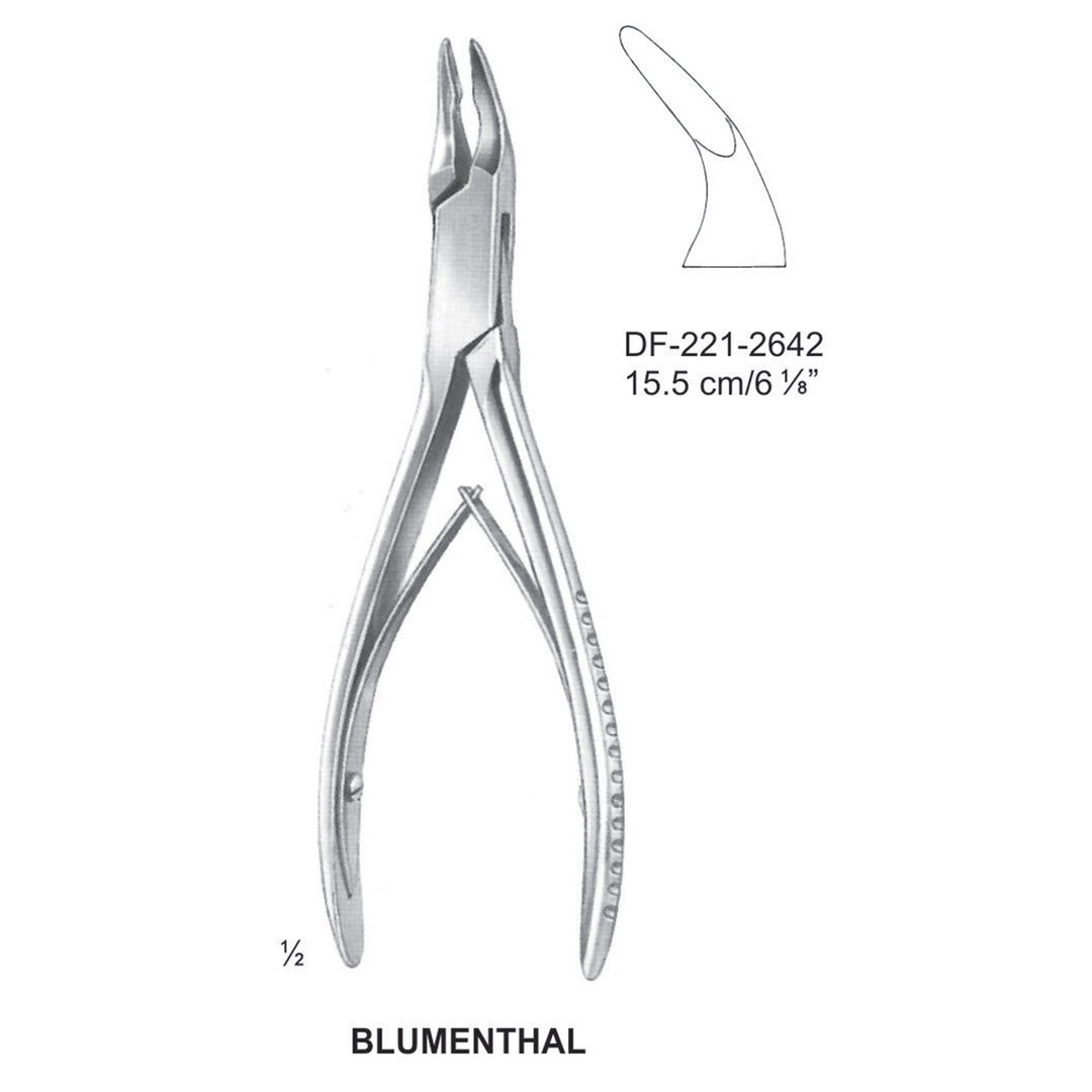 Blumenthal Bone Rongeurs  Strong Curved 45 Degrees,15.5cm  (DF-221-2642) by Dr. Frigz