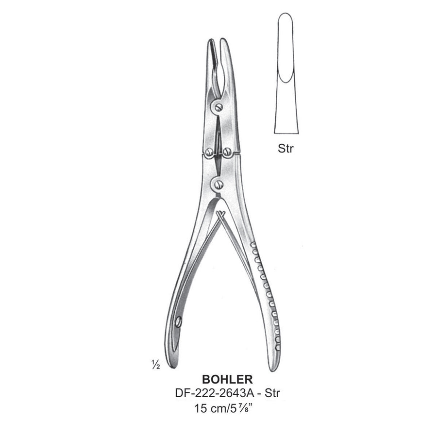 Bohler Bone Rongeurs Straight 15cm (DF-222-2643A) by Dr. Frigz