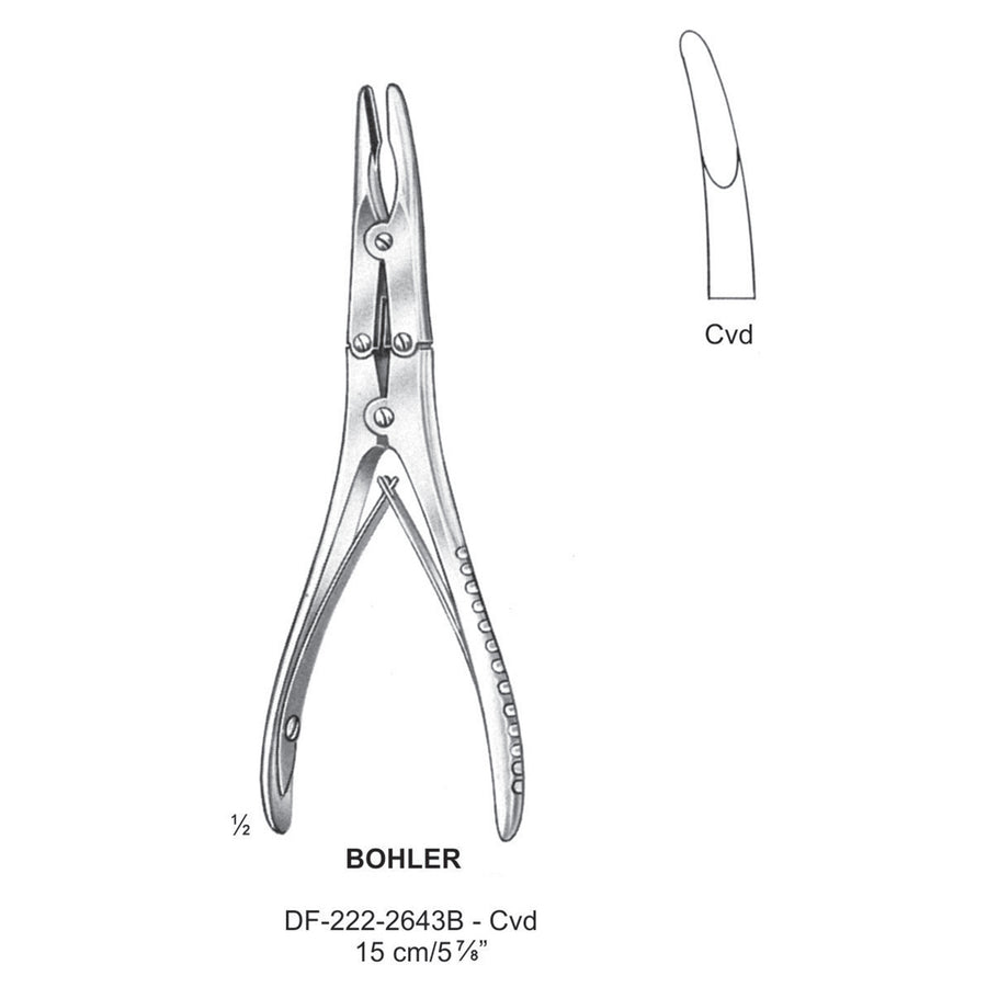 Bohler Bone Rongeurs Curved 15cm (DF-222-2643B) by Dr. Frigz