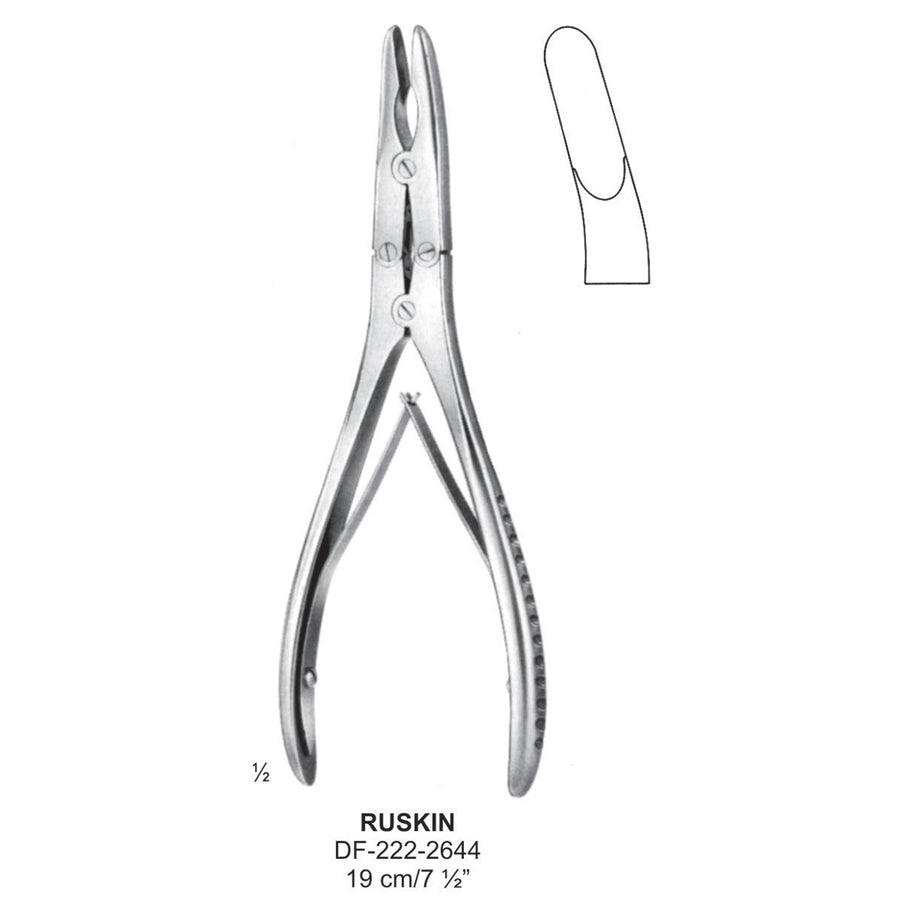 Ruskin Bone Rongeurs Curved 19cm (DF-222-2644) by Dr. Frigz