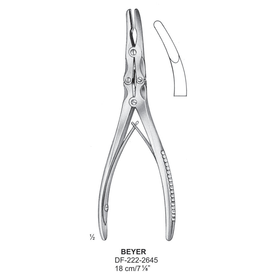 Beyer Bone Rongeurs Curved 18cm  (DF-222-2645) by Dr. Frigz
